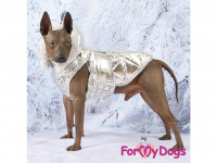      Obleček pro psy i fenky malých až středních plemen – zimní bunda SILVER od ForMyDogs. Barva stříbrná. (FOTO 5)