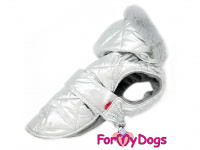 Obleček pro psy i fenky malých až středních plemen – zimní bunda SILVER od ForMyDogs. Barva stříbrná.