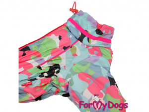  Obleček pro fenky – zateplený zimní overal SPRING COLOUR od For My Dogs z voduodpuzujícího materiálu (2)