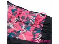  Obleček pro fenky – extra teplý zimní overal PAINTED od For My Dogs z voduodpuzujícího materiálu (detail nastavovacích gumiček)