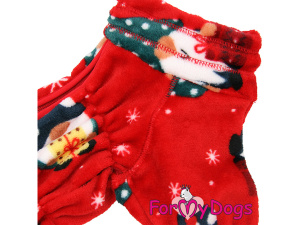 Obleček pro fenky – jednovrstvý plyšový overal XMAS ELF od ForMyDogs vhodný i do suchého chladnějšího počasí nebo na domácí nošení (3)