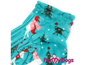  Obleček pro psy – jednovrstvý plyšový overal XMAS REINDEER od ForMyDogs vhodný i do suchého chladnějšího počasí nebo na domácí nošení (3)