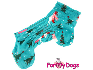  Obleček pro psy – jednovrstvý plyšový overal XMAS REINDEER od ForMyDogs vhodný i do suchého chladnějšího počasí nebo na domácí nošení