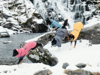   Outdoorový zimní obleček pro psy pro jejich dokonalý teplotní a pocitový komfort. Voděodolný a snadno udržovatelný materiál, termoizolační podšívka, 3M reflexní prvky. Barva červená. (7)