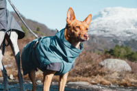  HURTTA – Outdoorový zimní obleček pro psy pro jejich dokonalý teplotní a pocitový komfort. Voděodolný a snadno udržovatelný materiál, termoizolační podšívka, 3M reflexní prvky. Barva modrá (borůvková).