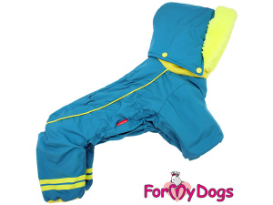  Nový typ zatepleného zimního overalu pro fenky LIGHT BLUE od For My Dogs (2)