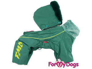  Nový typ zatepleného zimního overalu pro psy MAT GREEN od For My Dogs. Svršek nepromokavá membrána s teflonem, zateplený sinteponem (3)