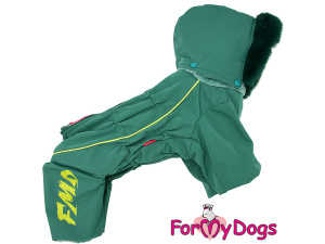  Nový typ zatepleného zimního overalu pro psy MAT GREEN od For My Dogs. Svršek nepromokavá membrána s teflonem, zateplený sinteponem (4)