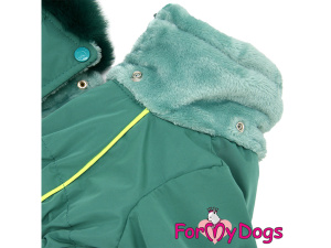  Nový typ zatepleného zimního overalu pro psy MAT GREEN od For My Dogs. Svršek nepromokavá membrána s teflonem, zateplený sinteponem (5)