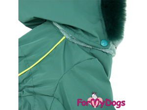  Nový typ zatepleného zimního overalu pro psy MAT GREEN od For My Dogs. Svršek nepromokavá membrána s teflonem, zateplený sinteponem (6)