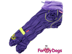  Nový typ zatepleného zimního oblečku pro fenky jezevčíků – teplý overal PURPLE od ForMyDogs, barva: fialová (2)