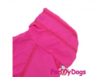  Obleček pro fenky – lehoučký elegantní overal DUSTER PINK od ForMyDogs. Vhodný i do suchého chladnějšího počasí nebo pro domácí nošení. (2)