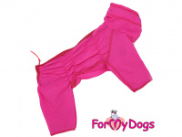  Obleček pro fenky – lehoučký elegantní overal DUSTER PINK od ForMyDogs. Vhodný i do suchého chladnějšího počasí nebo pro domácí nošení.