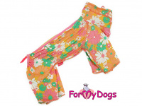  Obleček pro fenky – lehoučký elegantní overal DUSTER FLOWERS od ForMyDogs. Vhodný i do suchého chladnějšího počasí nebo pro domácí nošení.