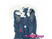   Šaty pro fenky ForMyDogs DENIM BLUE, barva modro-bílá (9)