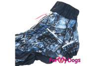 Obleček pro psy jezevčíků – lehoučká pláštěnka BLUE DENIM od ForMyDogs. (2)