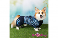 Obleček pro psy jezevčíků – lehoučká pláštěnka BLUE DENIM od ForMyDogs. (6)