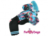  Zateplený obleček pro psy – zimní overal ABSTRACT BLUE