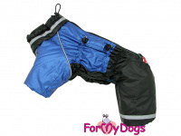  Zimní obleček pro psy od FMD – overal BLUE STARS (4)