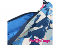   Zateplený obleček pro psy – zimní overal CAMO BLUE, modrý (6)