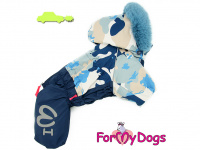   Zateplený obleček pro psy – zimní overal CAMO BLUE, modrý (7)