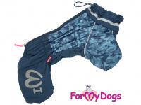  Pláštěnka pro psy ForMyDogs CAMOUFLAGE BLUE, barva modrá