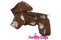 Obleček pro psy – teplý zimní overal GOLDEN LEAFod ForMyDogs. Vylepšené zapínání na zádech, odnímatelná kapuce, rukávy s vnitřní manžetou. (3)