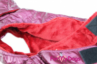  Obleček pro psy i fenky od FMD – zimní bunda METALLIC PURPLE z voduodpuzujícího materiálu. Bunda je zateplená sinteponem a má kožešinovou podšívku. (4)