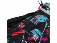  Zimní obleček pro psy od FMD – overal PAINT BLACK, černý s multicolor potiskem (6)