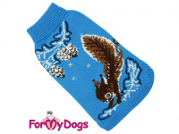  Obleček pro psy i fenky – svetr FMD SQUIRREL BLUE, barva modrá (3)