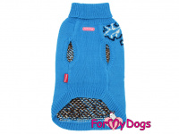  Obleček pro psy i fenky – svetr FMD SQUIRREL BLUE, barva modrá (4)
