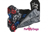Obleček pro psy – teplý zimní overal TIGER CLAW od ForMyDogs. Vylepšené zapínání na zádech, odnímatelná kapuce, plyšová podšívka (4).