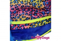 Obleček pro psy jezevčíků – teplý zimní overal LEO BLUE od ForMyDogs z voduodpudivého materiálu. Zapínání na zádech, kožešinová podšívka, vyšší límec. (3)