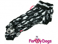  Obleček pro psy jezevčíků – lehoučká pláštěnka LIGHTNING od ForMyDogs. Zapínání na zip na zádech, zvýšený límec, reflexní prvky.
