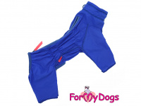  Obleček pro psy – lehoučký elegantní overal DUSTER BLUE od ForMyDogs. Vhodný i do suchého chladnějšího počasí nebo pro domácí nošení.