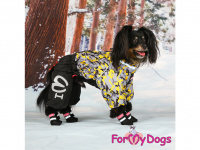   Obleček pro psy – sinteponem zateplený zimní overal CAMO GRAY od ForMyDogs. Hladká podšívka, vylepšené zapínání na zádech, bez kapuce. (FOTO) 4