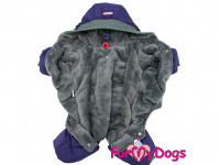  Obleček pro psy – teplý zimní overal VIOLET od For My Dogs z voduodpuzujícího materiálu. Podšívka z umělé kožešinky, zateplený tenkým sinteponem. (2)