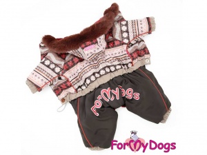 Obleček pro psy – hnědý zimní overal od FMD