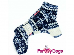 Obleček pro psy – modrobílý zimní overal od FMD