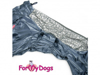 Pláštěnka pro psy ForMyDogs METAL GREY – vylepšený model (2)