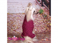   Obleček pro psy i fenky – svetr FMD BURGUNDY, barva bordo (2)