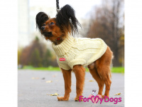  Obleček pro psy i fenky – svetr FMD IVORY, barva béžová (2)