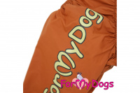 Obleček pro psy středních a větších plemen – pláštěnka ForMyDogs BROWN. Zapínání na zip na zádech, hladká podšívka. (4)