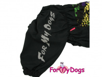  Obleček pro psy west highland white teriérů, skotských teriérů a dalších – pláštěnka ForMyDogs HONEYCOMB BLACK. Zapínání na zip na zádech, reflexní prvky, hladká podšívka. (5)