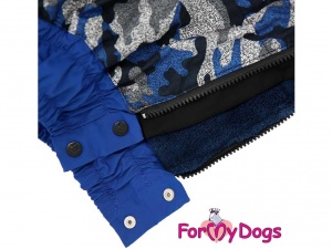 Obleček pro psy středních a větších plemen – teplý zimní overal od For My Dogs z voduodpudivého materiálu, detail (3)