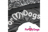 Obleček pro psy i fenky – overal GREY SHAPES od ForMyDogs z tenkého úpletu s kapucí. (2)