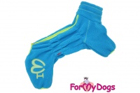 Obleček pro psy – lehký jednovrstvý overal BLUE od ForMyDogs z vysoce kvalitního flísu. Zapínání na zip zádech, zvýšený límec.