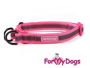 Obojky pro psy – růžový obojek z kolekce ForMyDogs RETROREFLECTIVE FUCHSIA (2)