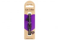 Stylový obojek pro kočky ROSEWOOD – černošedý s puntíky a rolničkou. Reflexní prvky, bezpečnostní plastová spona, univerzální velikost.