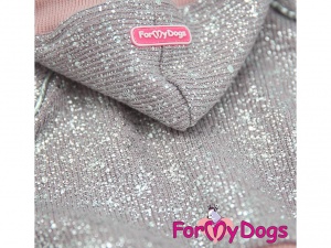 Obleček pro psy i fenky – lehoučký pletený overal z veluru, detail